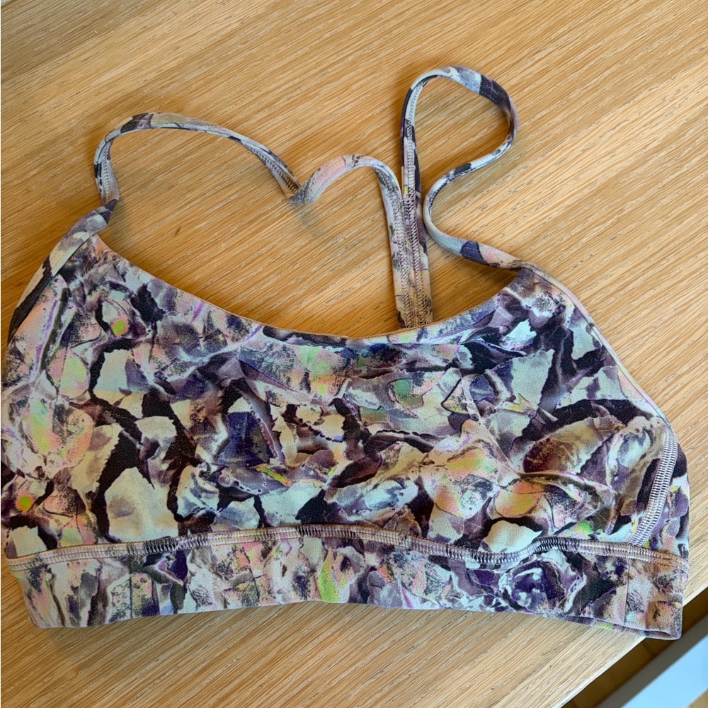 LULULEMON Abstract Print Bralette - Lavender Multi SIZE 6